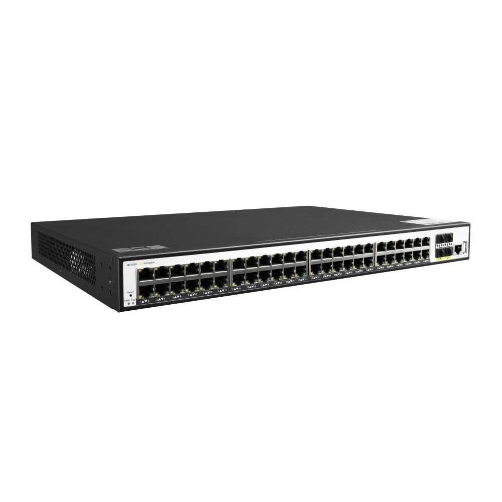 BCS BCS-SP48G-4SFP-M Commutateur PoE géré 48 ports 1 Gbps avec liaison montante SFP 500W