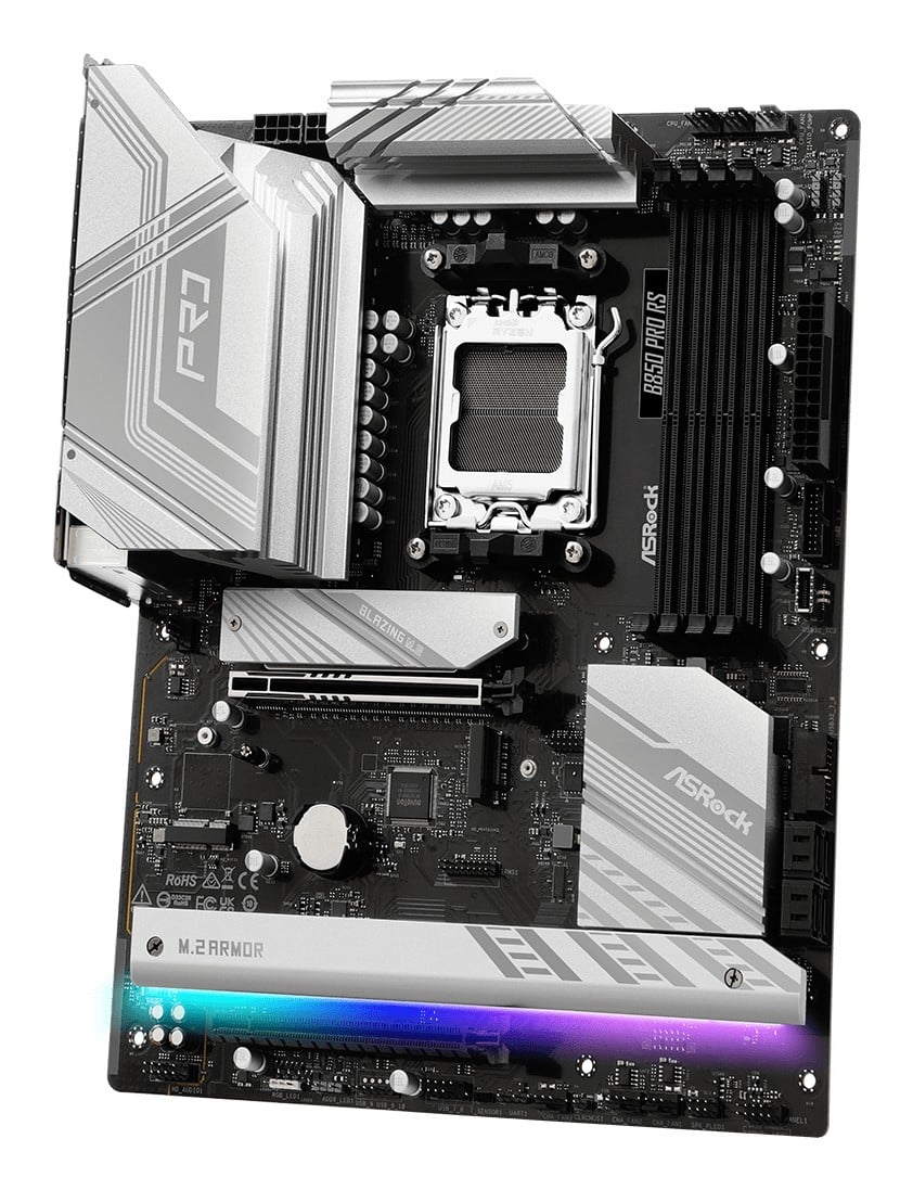 ASRock 90-MXBQK0-A0UAYZ Carte mere B850 Pro RS ATX avec DDR5 et Ethernet 2,5 Gigabit