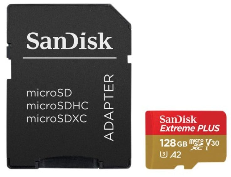 Ext PLUS microSDXC 128GB+SD 200MB/s
