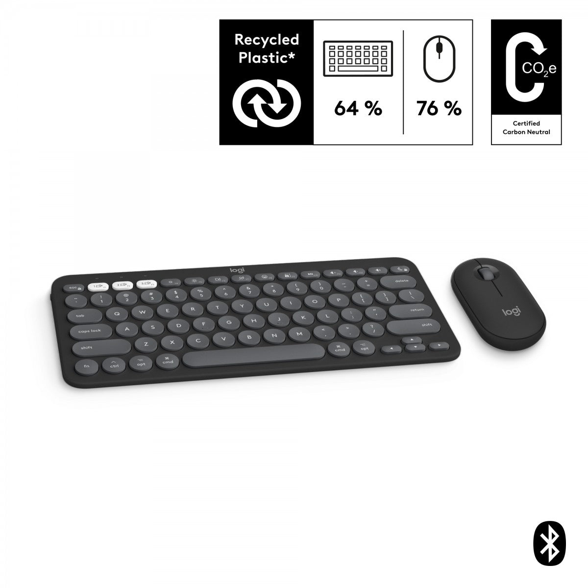 LOGITECH Pebble 2 Combo for Mac - TONAL GRAPHITE - (FRA) - BT - N/A - CENTRAL-419 - MAC