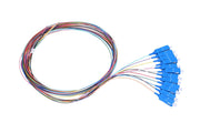 Extralink PIGTAILS SET SC/UPC SM G.657A1 12PCS 12-COLOURS câble InfiniBand et a fibres optiques 1,5 m Pigtail FTTH Noir, Bleu, Cyan, Vert, Gris, Bleu clair, Ora