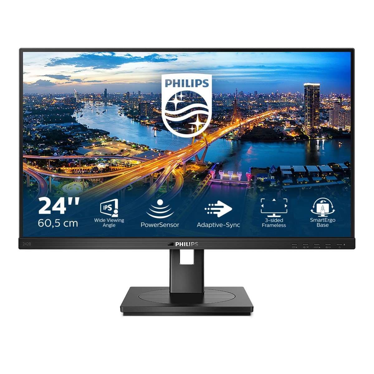 "Philips B Line 242B1/00 LED display 60,5 cm (23.8"") 1920 x 1080 pixels Full HD Noir"