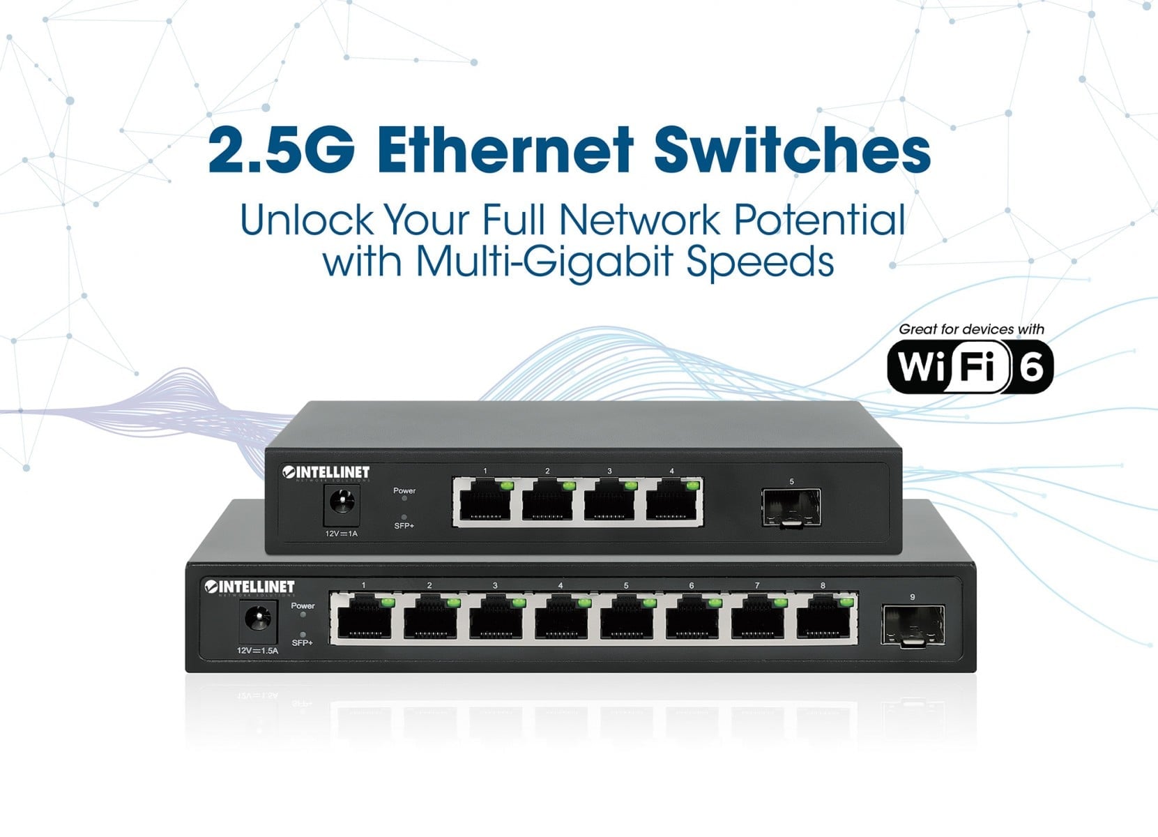 Intellinet 562096 commutateur réseau Non-géré 2.5G Ethernet (100/1000/2500) Noir