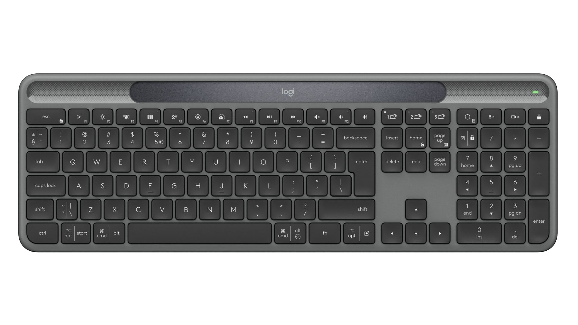 Clavier solaire graphite Logitech 920-013764 Slim Solar+