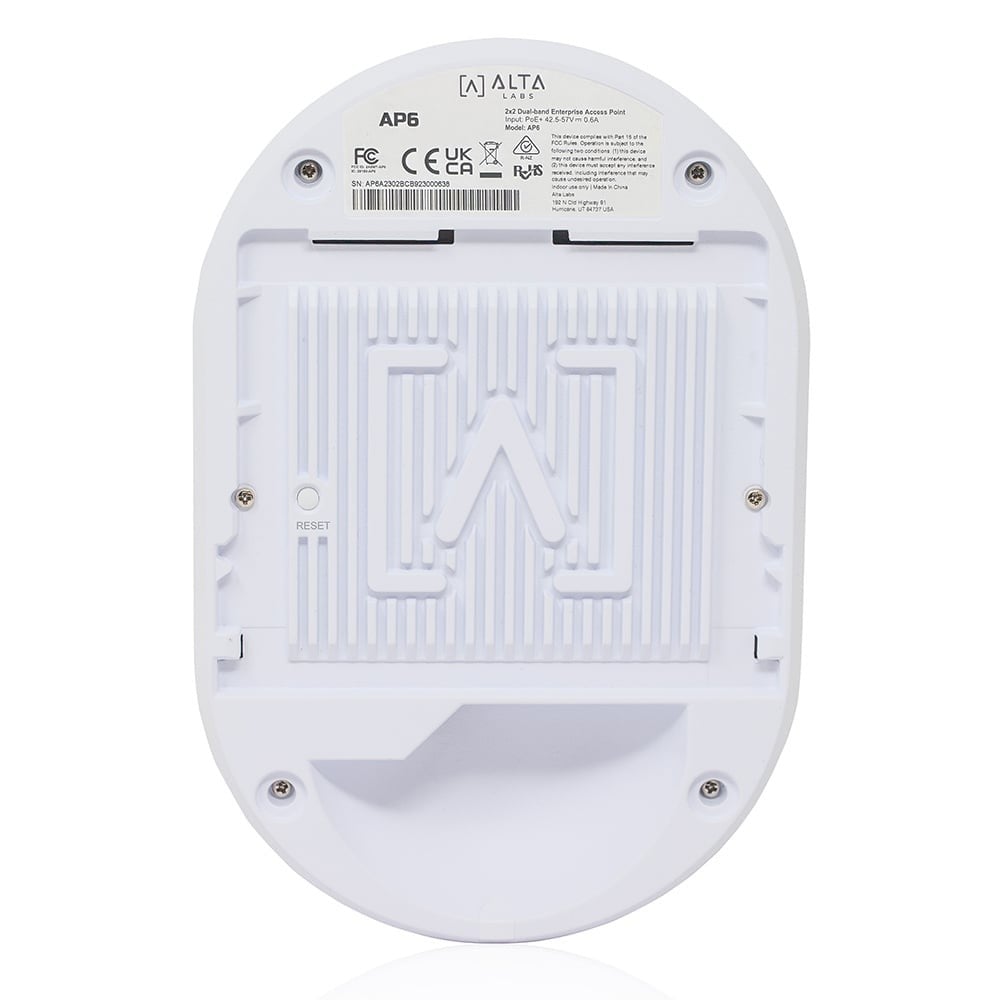 Alta Labs AP6 point d'acces réseaux locaux sans fil 3000 Mbit/s Blanc Connexion Ethernet, supportant l'alimentation via ce port (PoE)