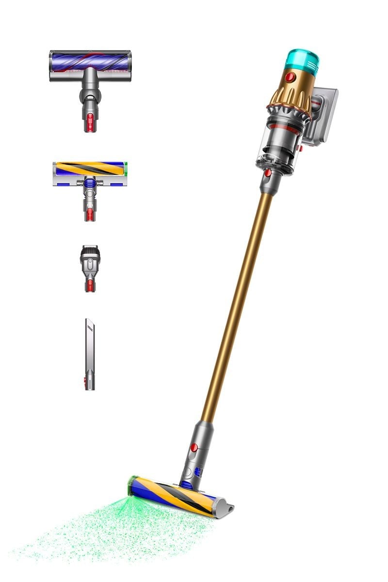 Dyson V12 Detect Slim Absolute Aspirateur-balai 2 en 1 Batterie Sec HEPA Sans sac Or
