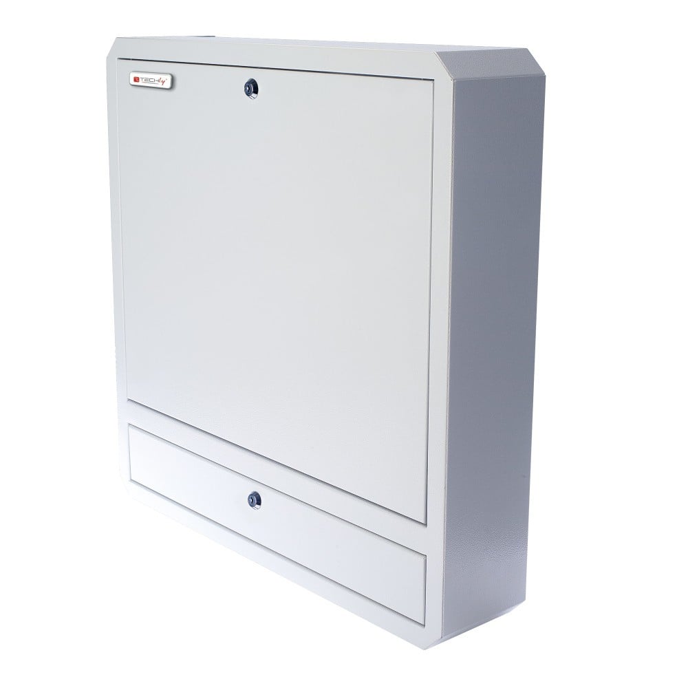 "Techly ICRLIM01W2 Armoire murale pour ordinateur portable 19"" anti-vol avec étagere - Blanche"