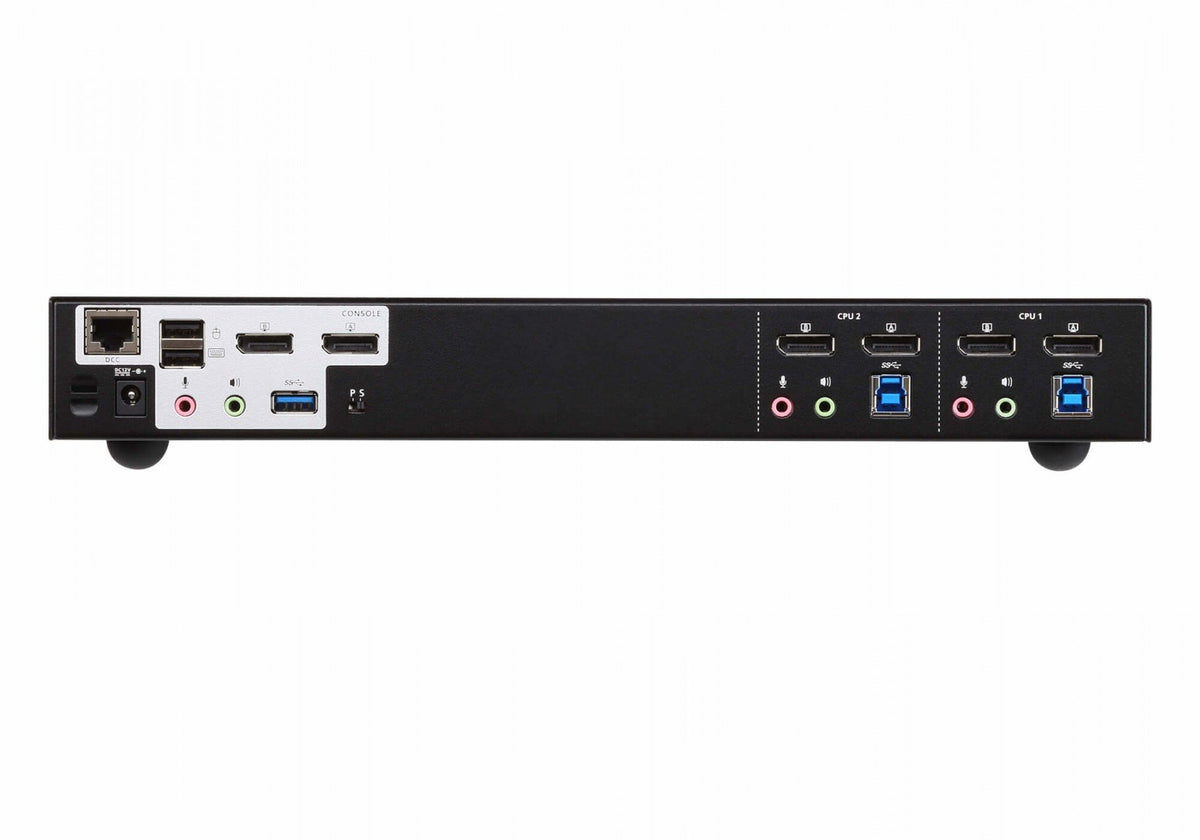 Commutateur KVMP™ deux affichage DisplayPort 4K 2 ports USB 3.0 - 4096 x 2160 pixels - Ethernet/LAN - 4K Ultra HD - 3,48 W - Noir