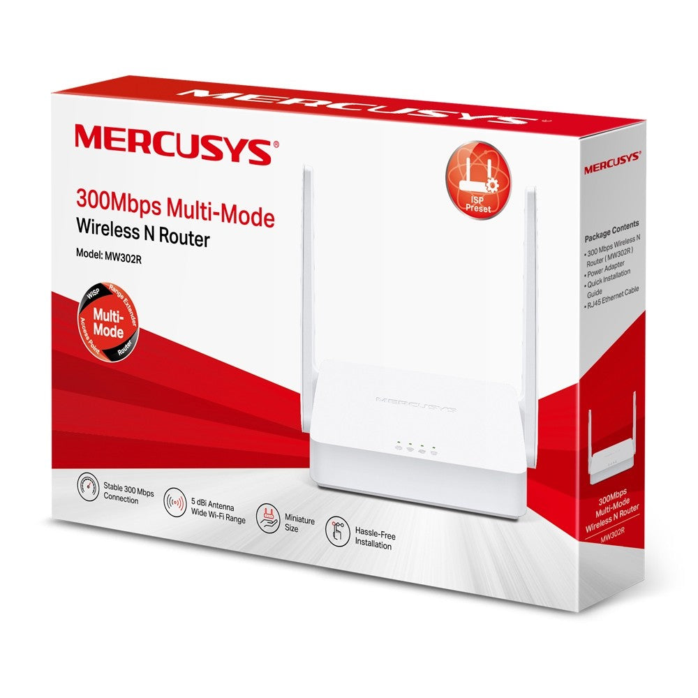 Mercusys MW302R routeur sans fil Fast Ethernet Monobande (2,4 GHz) Blanc