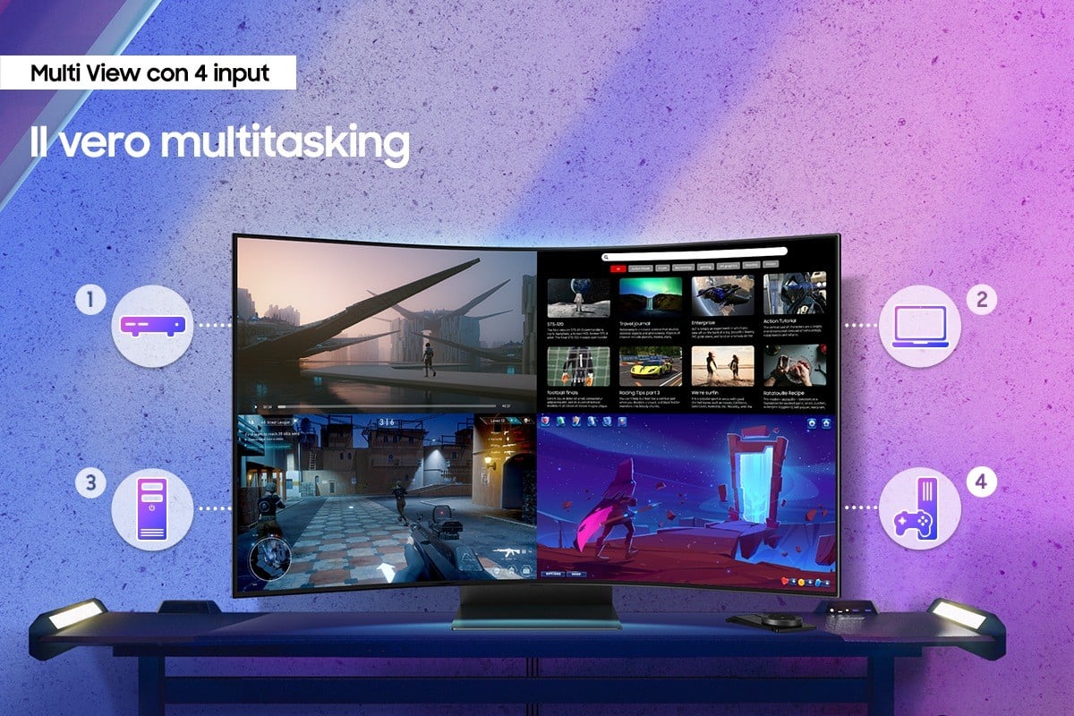 SAMSUNG LS55CG970NUXEN 55p UHD VA Odyssey Ark G97NB 165Hz 1ms SMART HDMI