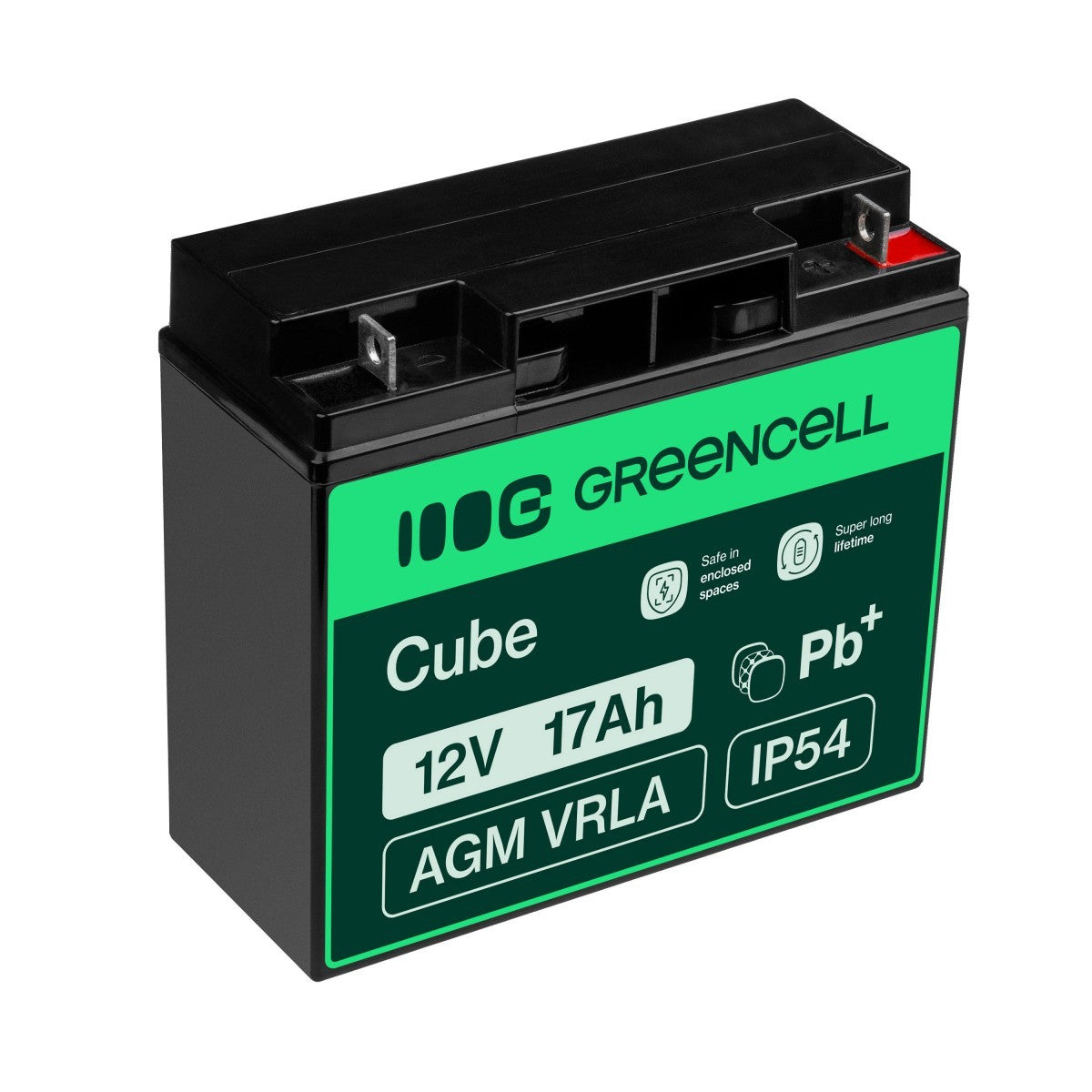 Green Cell AGM Battery Lead Acid VRLA 12V 17Ah for motor boats and electric - Battery - 17.000 mAh