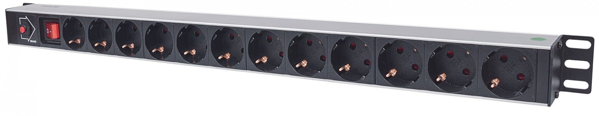 Intellinet 714044 unité de distribution d'énergie 12 sortie(s) CA 1U Noir