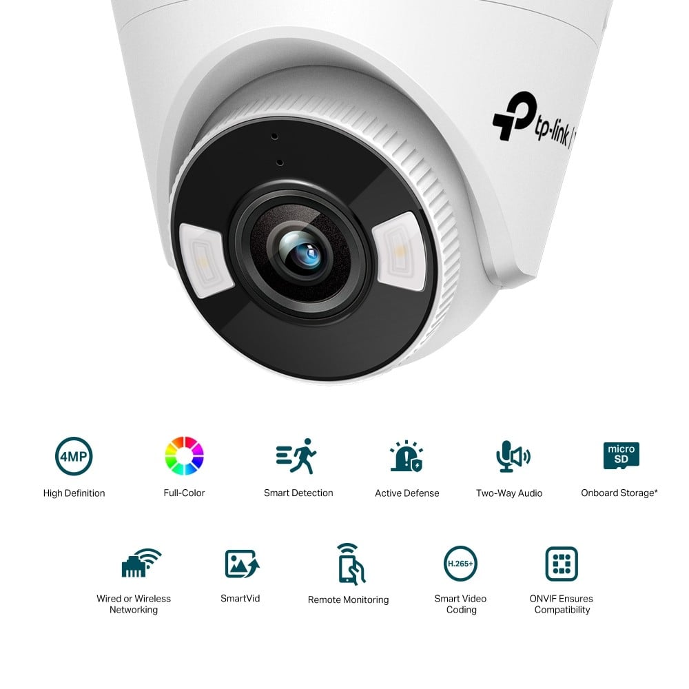 TP-LINK VIGI C440 2.8MM 4MP Full-Color Turret Network Camera