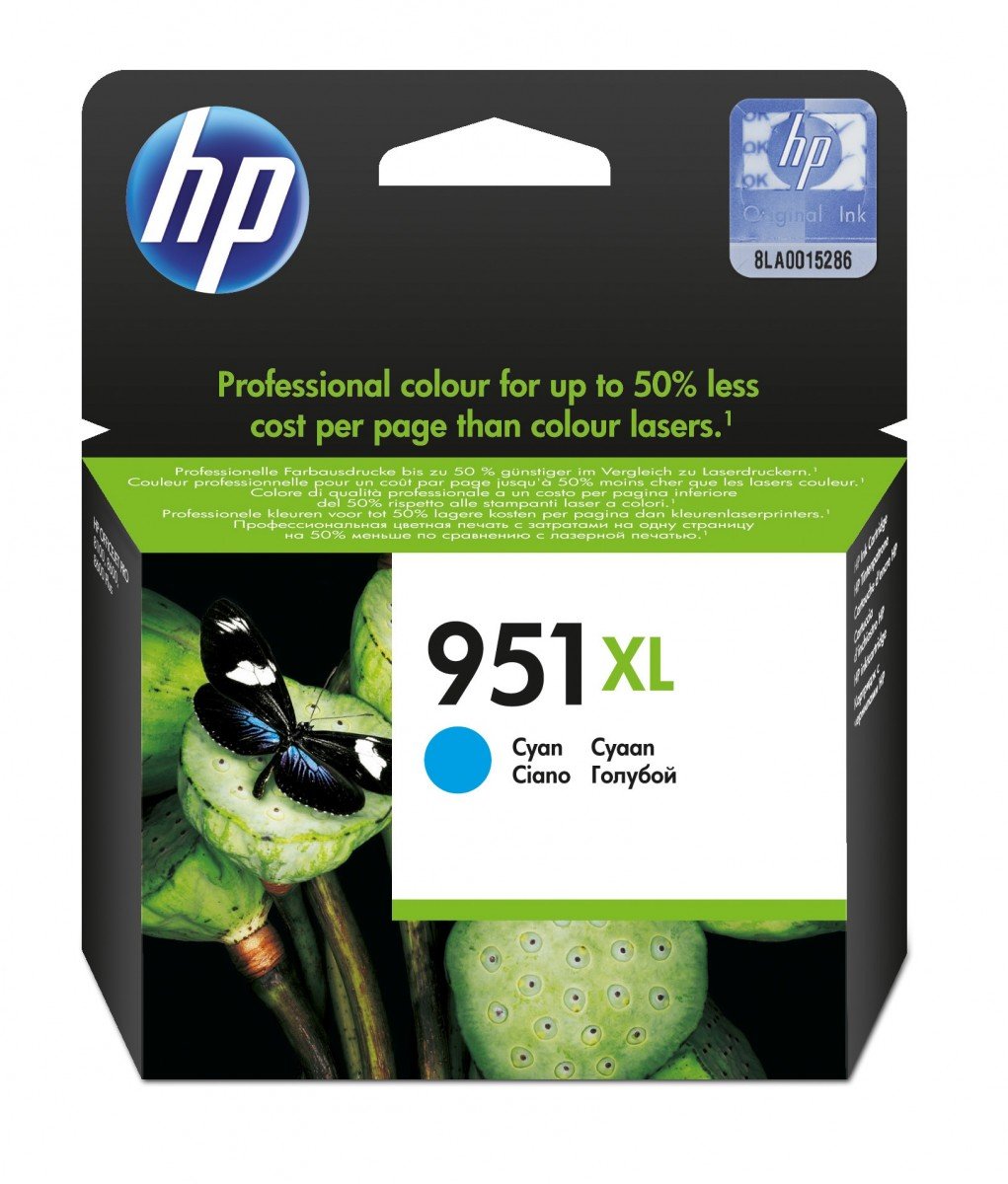 HP 951XL original Ink cartridge CN046AE BGX cyan high capacity 1.500 pages 1-pack Officejet