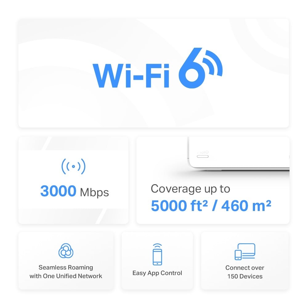 TP-LINK MERCUSYS AX3000 Whole Home Mesh Wi-Fi 6 System