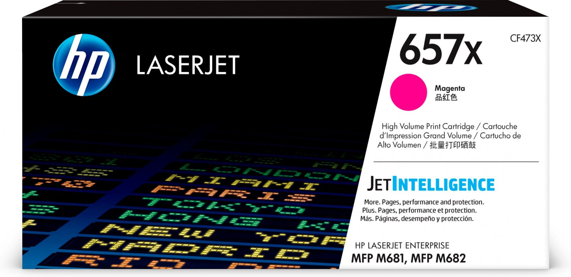 HP 657X original LaserJet Toner cartridge CF473X Magenta High Yield