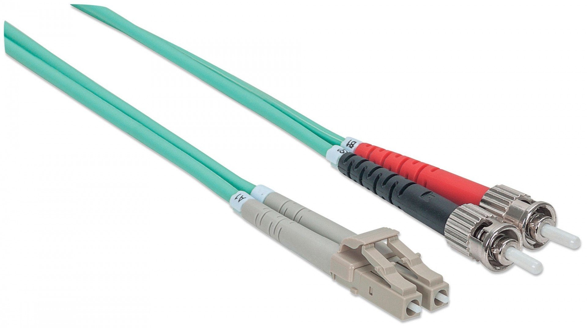 Intellinet 751131 câble de fibre optique 5 m ST LC OM3 Couleur aqua