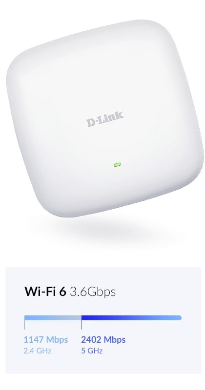 D-LINK AX3600 Wi-Fi 6 Dual-Band PoE Access Point