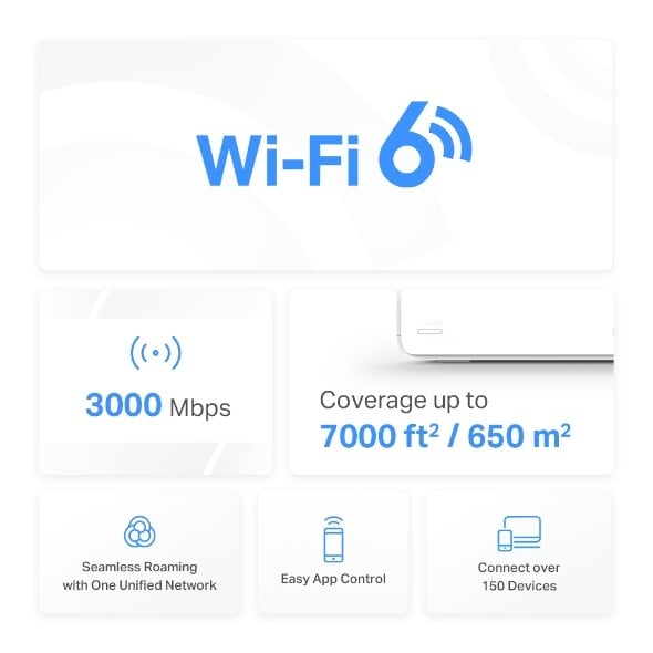 TP-LINK MERCUSYS AX3000 Whole Home Mesh Wi-Fi 6 System