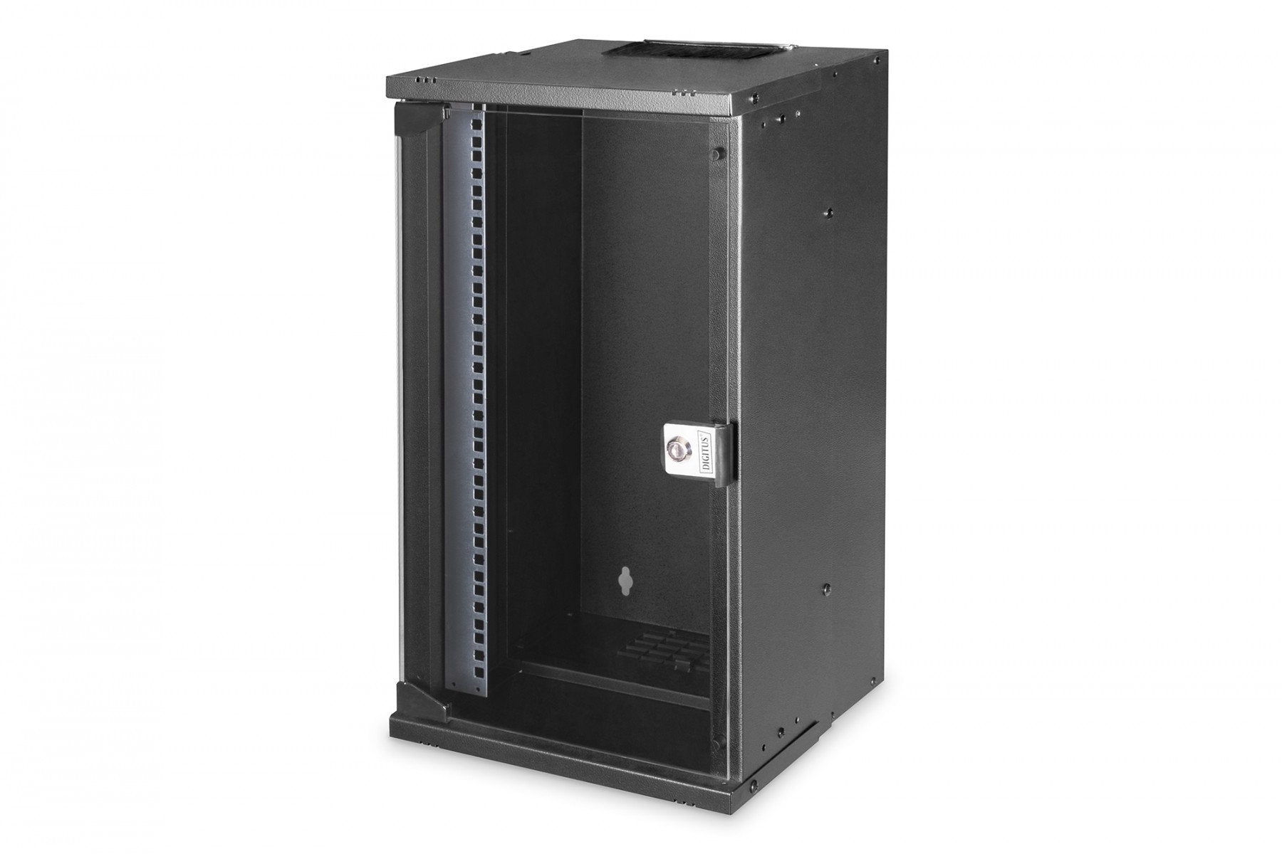 "Armoire réseau murale 10"" 12U, SOHO PRO 595 x 315 x 300 mm, porte en verre, noire, non assemblée, 30 kg"