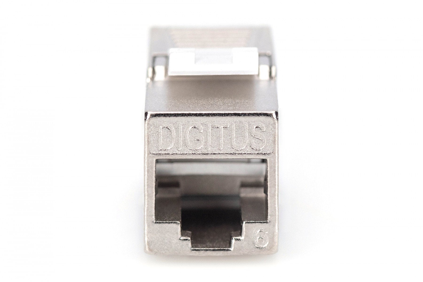DIGITUS Module Keystone CAT 6 - blindé - Plat - Argent - RJ-45 - RJ-45 - Femelle - Femelle