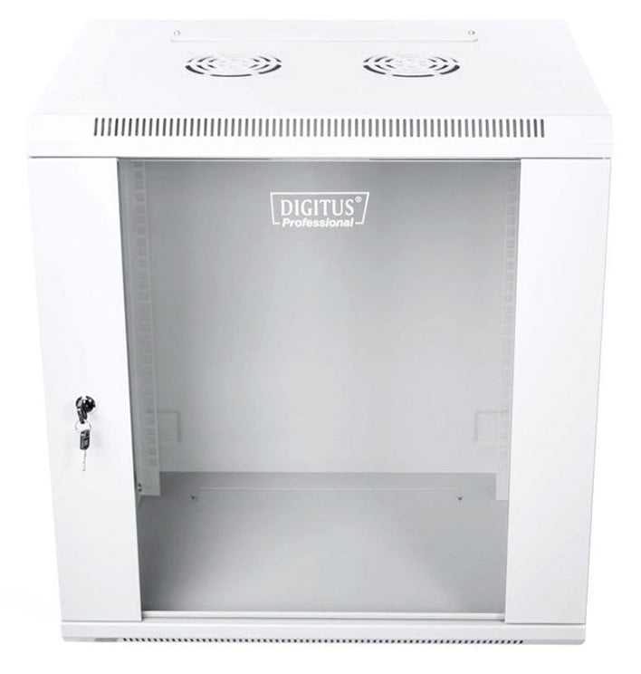 Digitus DN-W19 12U/450 étagere Rack monté sur le mur Gris