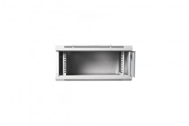 "Digitus DN-W19 06U/600 Armoire réseau murale 19"" 6U rack 600x600, porte en verre, gris, a section unique, assemblée, 60kg"