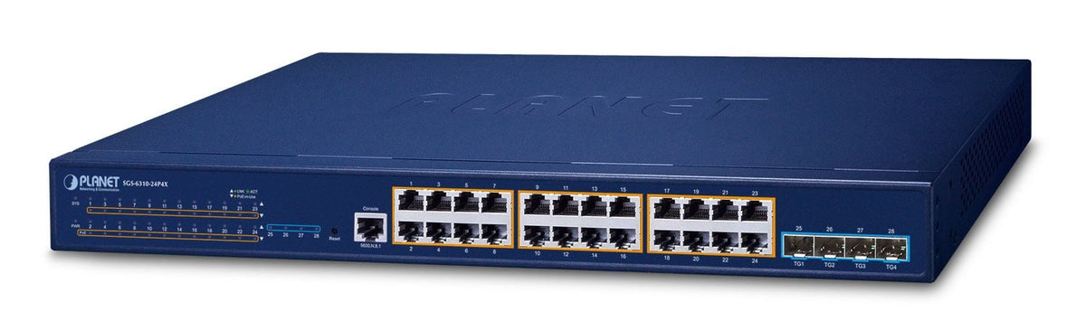 Planet SGS-6310-24P4X Commutateur Ethernet Gigabit géré de couche 3 24 ports