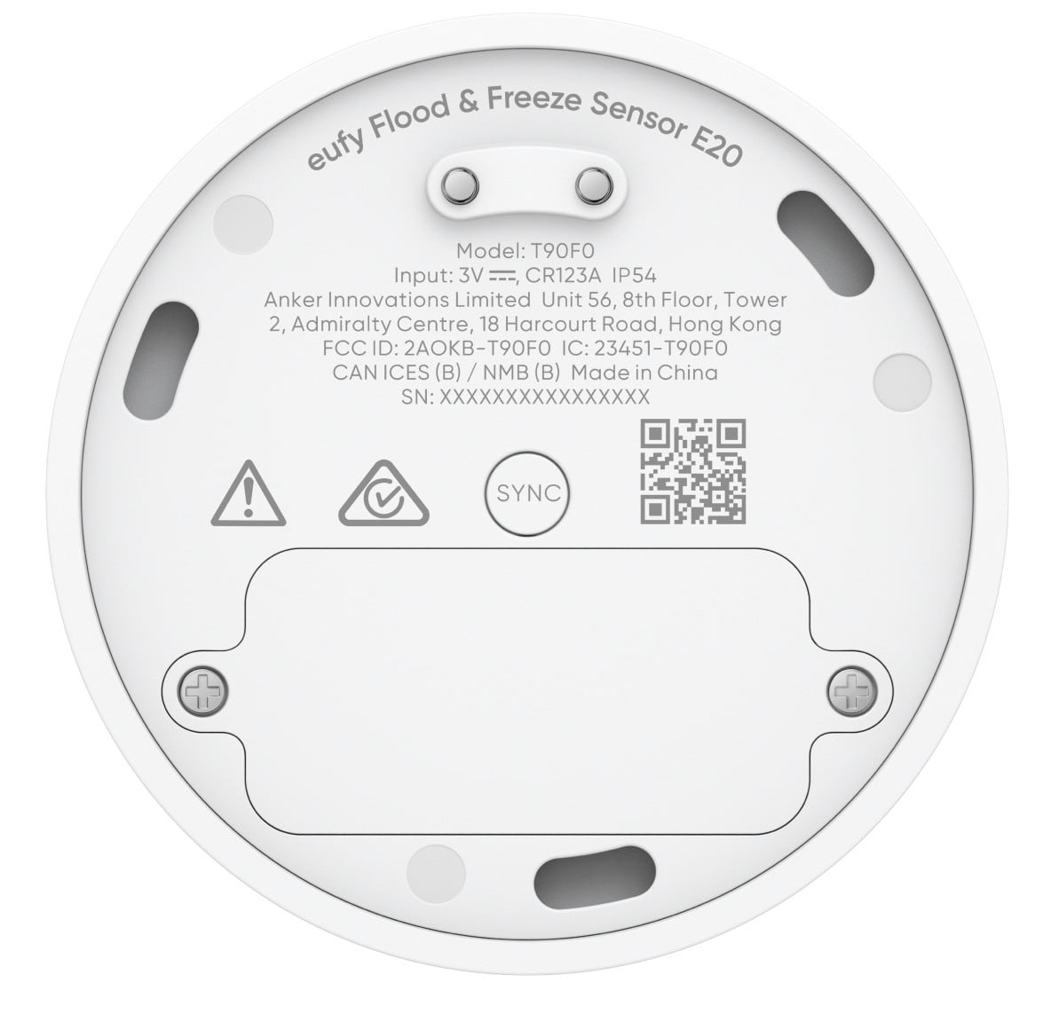 Eufy T90F0321 Capteur d'inondation et de gel E20