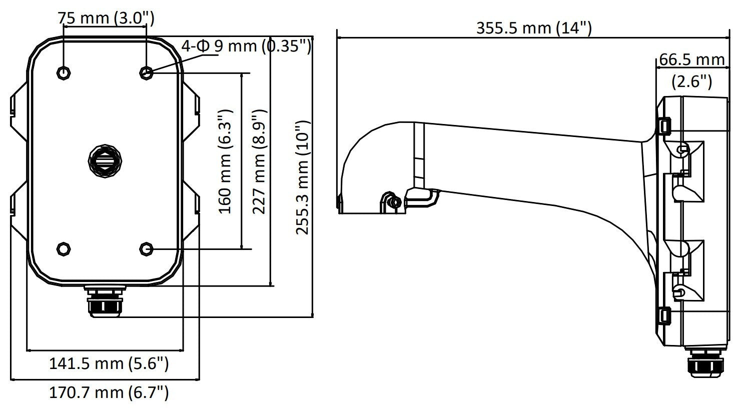 Hikvision DS-1604ZJ Support mural