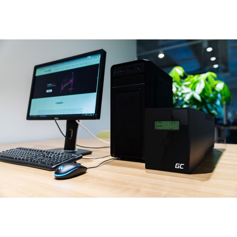 Green Cell UPS08 - Interactivité de ligne - 1999 kVA - 700 W - Pure sine - 220 V - 240 V