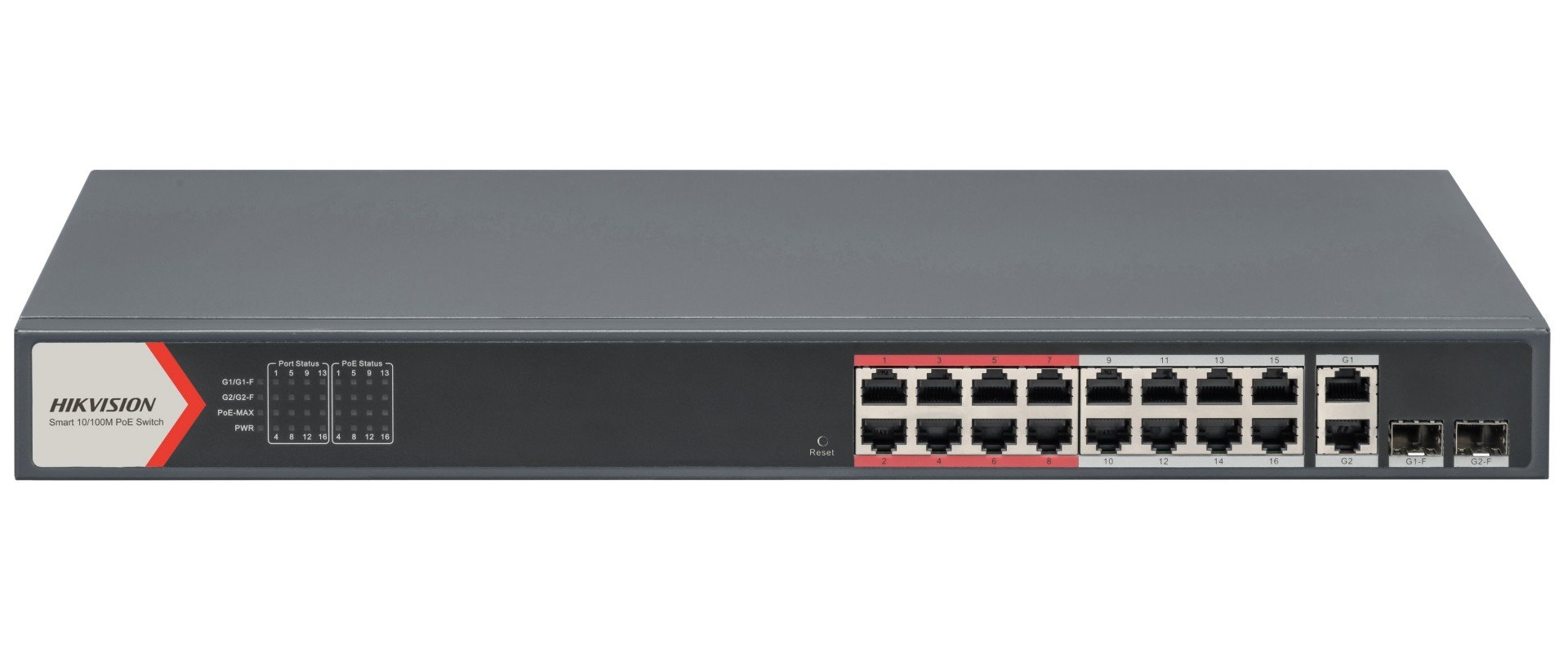 Hikvision DS-3E1318P-EI(B) Commutateur POE intelligent Fast Ethernet 16 ports