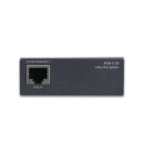 PLANET POE-172S séparateur voix-données Noir Connexion Ethernet, supportant l'alimentation via ce port (PoE)