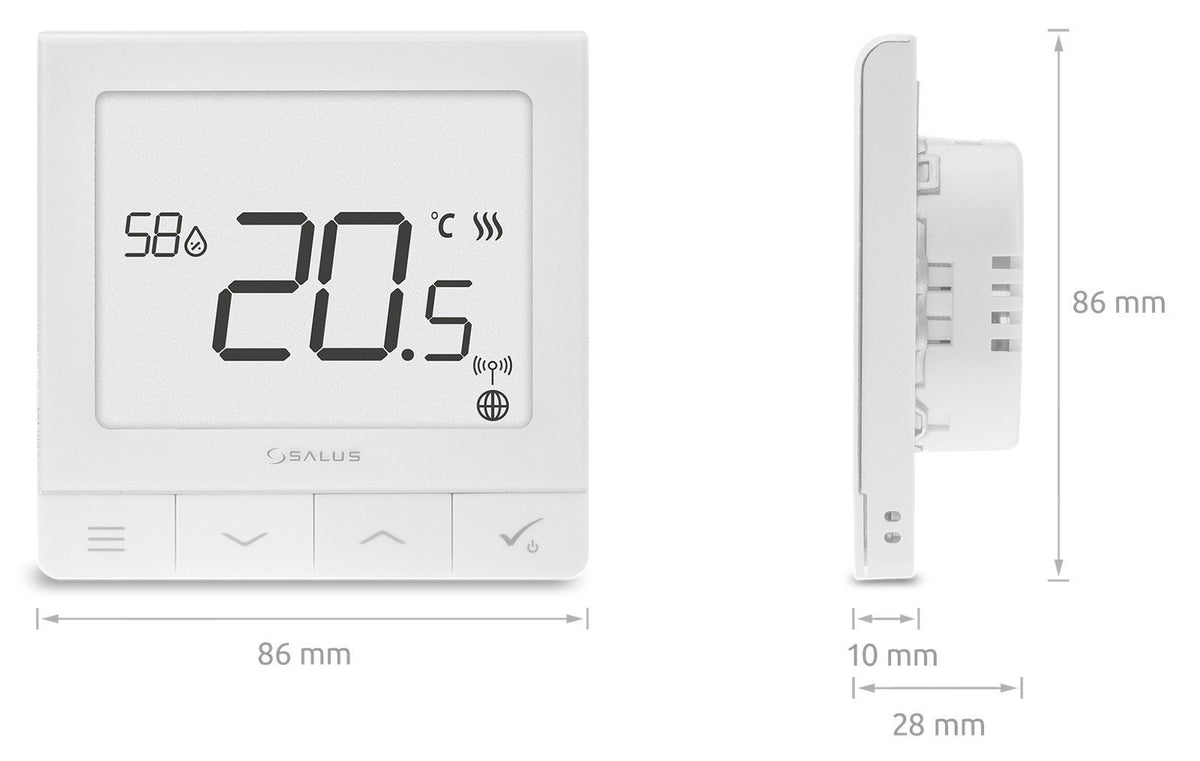 SALUS SQ610 Contrôleur de température avec capteur d'humidité, 230V