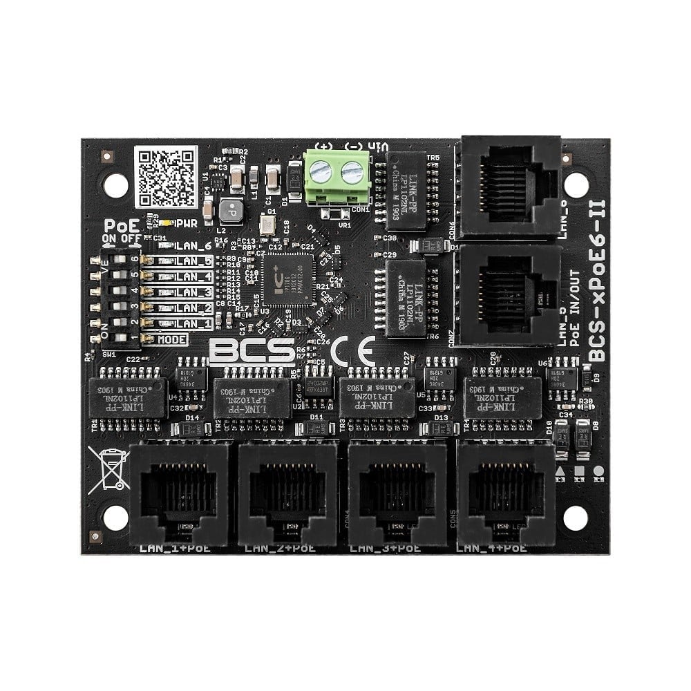 BCS BCS-xPoE6-II Commutateur PoE universel pour vidéosurveillance IP
