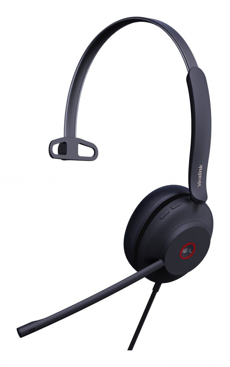 Yealink UH37 Mono Teams Casque Avec fil Arceau Bureau/Centre d'appels Noir
