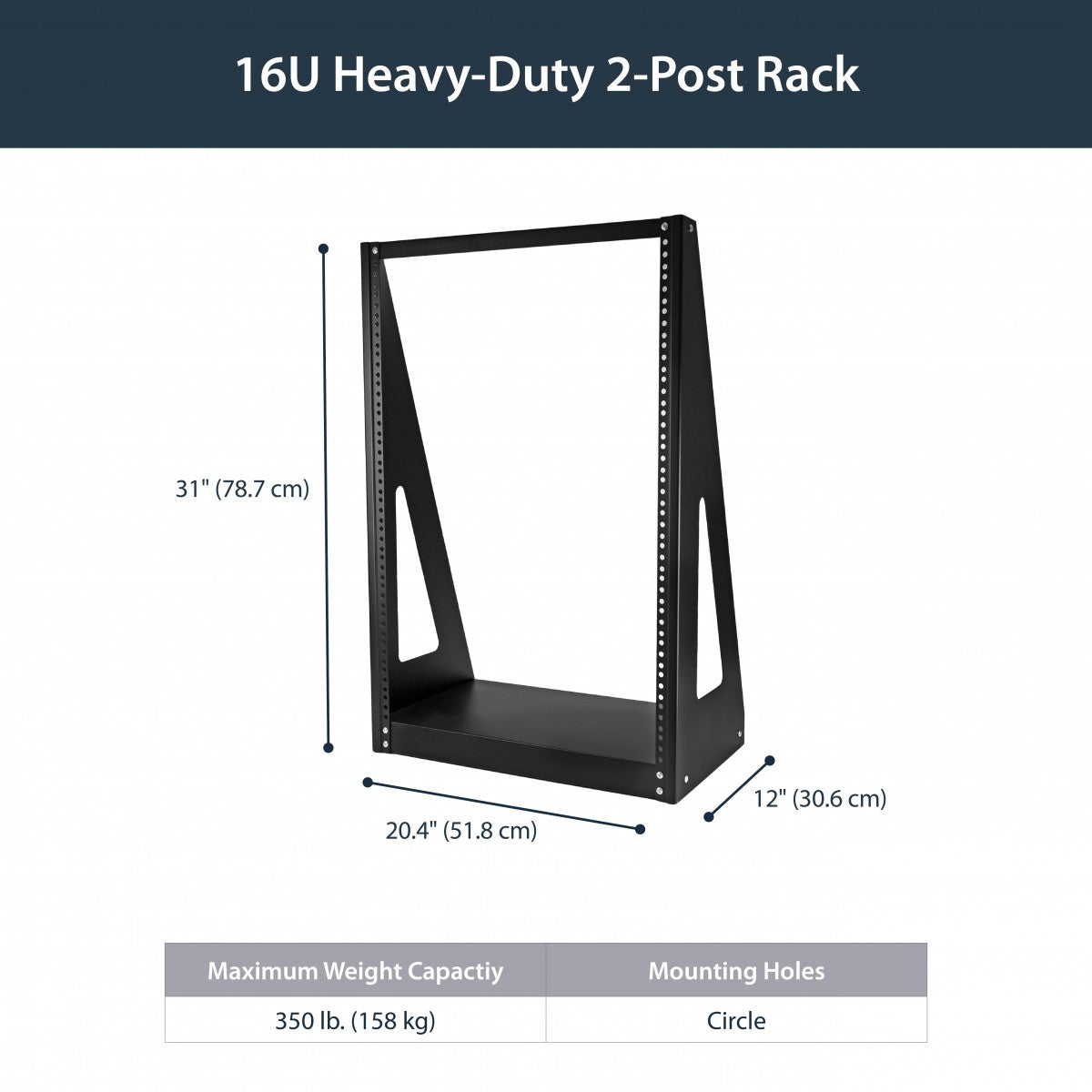 Server Rack Heavy Duty 2 Post 16U