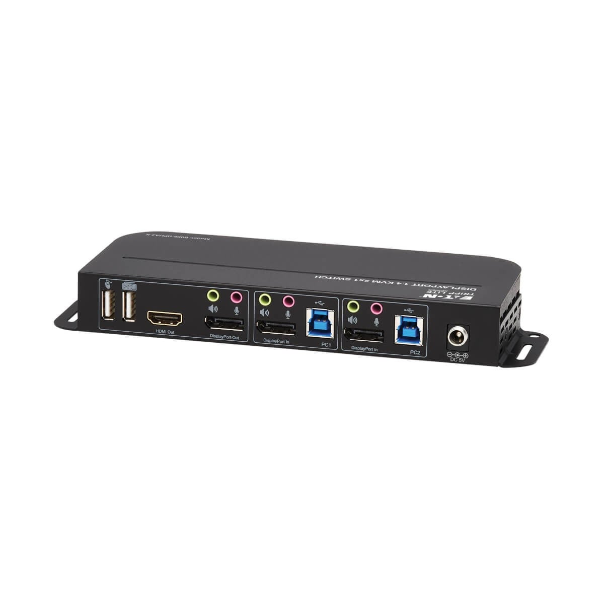 EATON TRIPPLITE DisplayPort USB KVM Switch 2-Port 4K 60Hz HDR DP 1.4 USB Cables KVM / audio / USB switch 2 x KVM / audio / USB