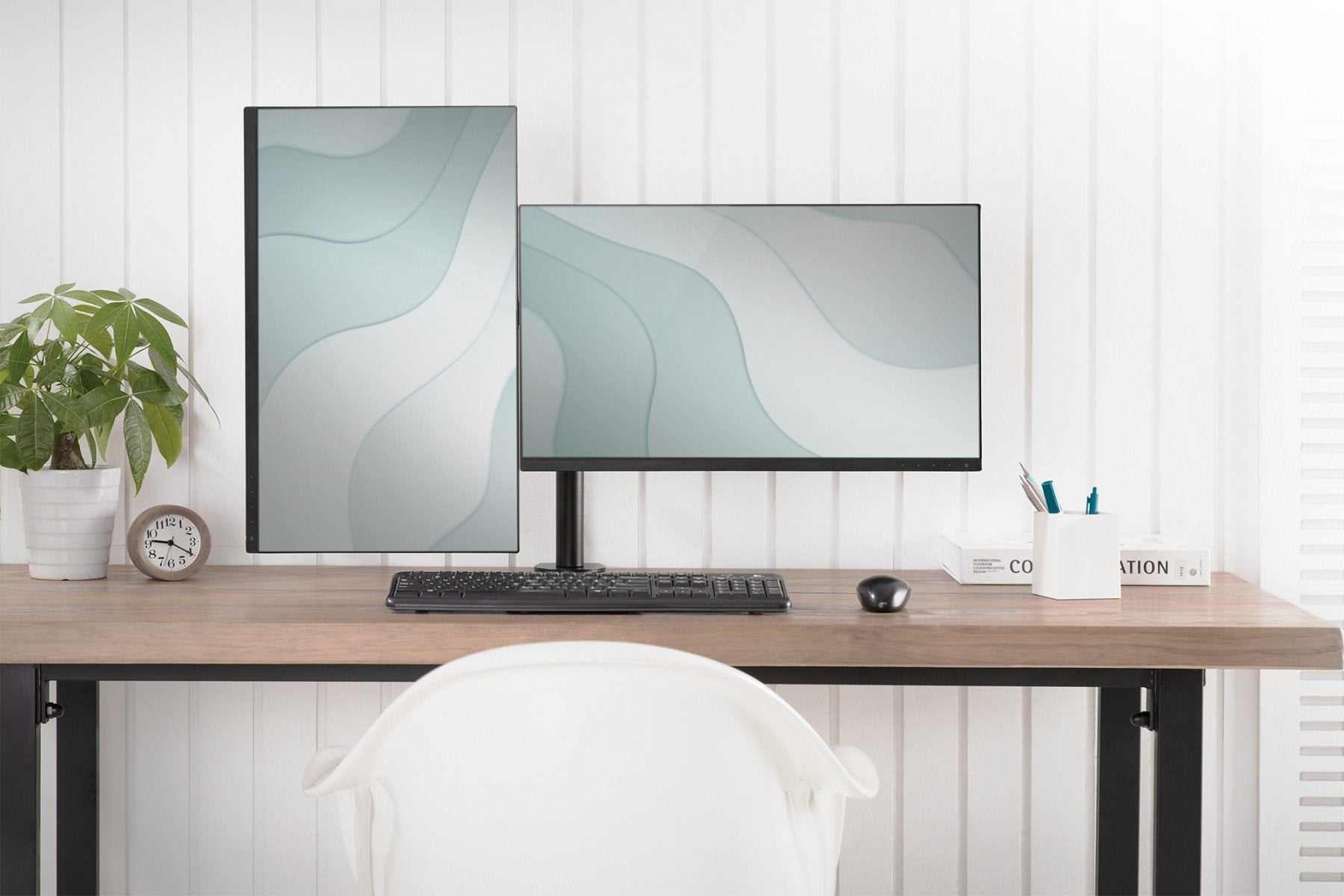 Digitus Support double écran universel avec fixation par serrage