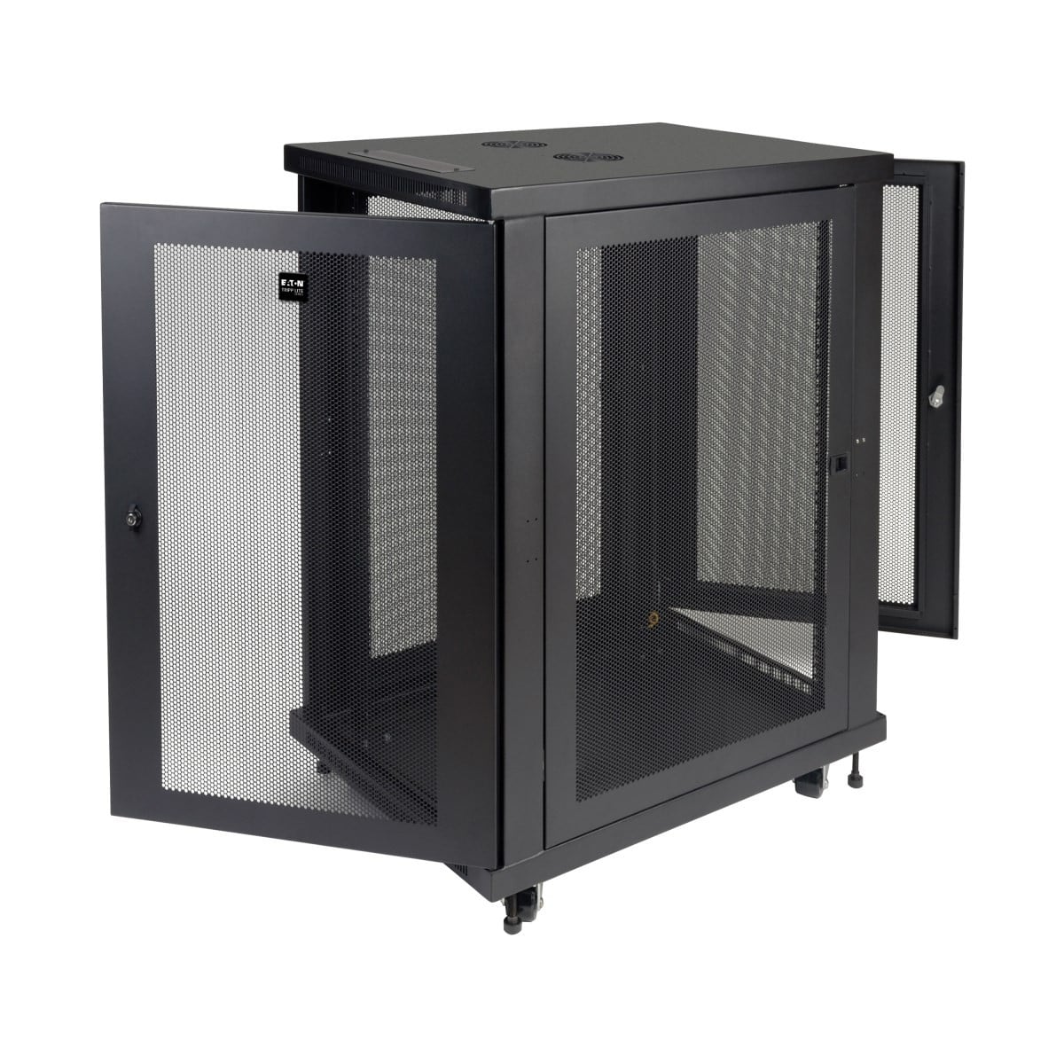 EATON TRIPPLITE 18U Rack Enclosure Server Cabinet 33 Deep w/ Doors & Sides Rack cabinet Black 18U 19