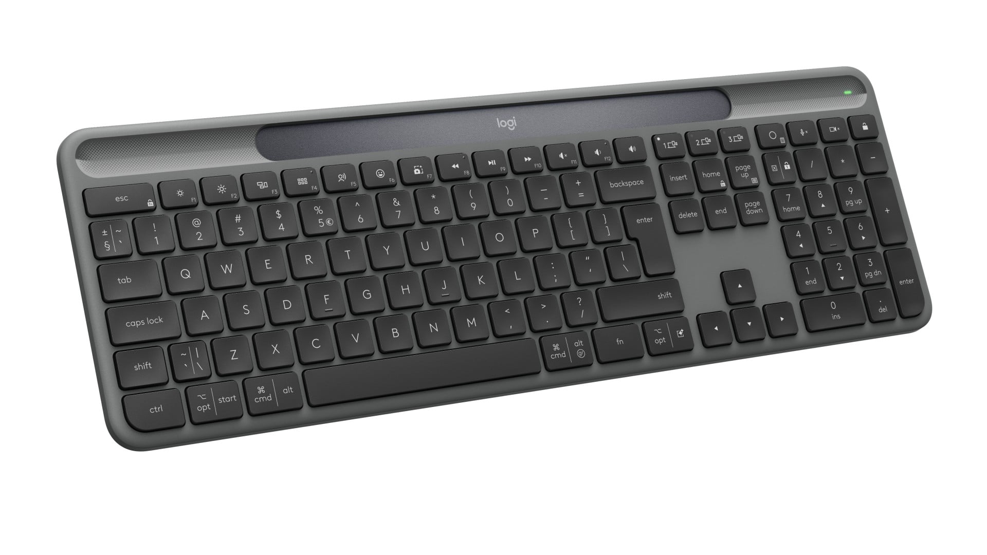 Clavier solaire graphite Logitech 920-013764 Slim Solar+