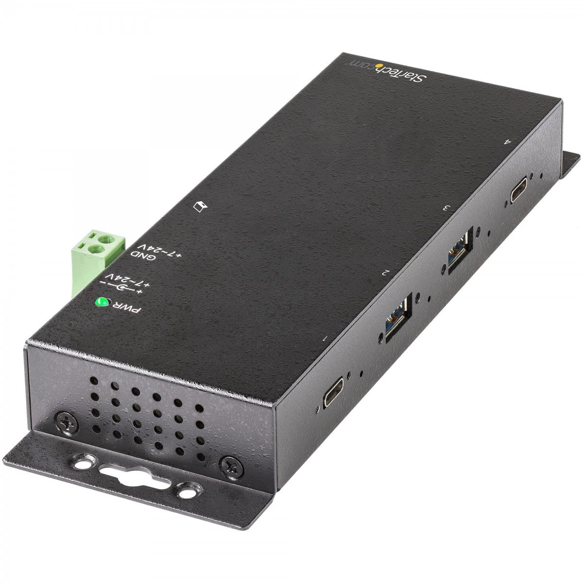 4 Port Industrial USB C Hub 10Gbps 2C/2A