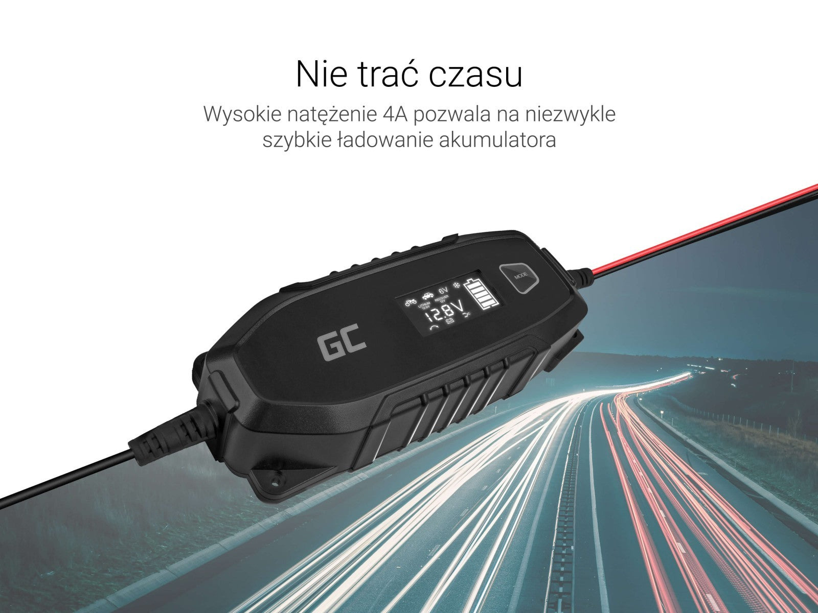 Green Cell Charger for accumulators 6V 12V 4A with diagnostics function - 6/12 V - Type C (Europlug) - 0,048 kW - 4 A - 220-240 V - 50 Hz