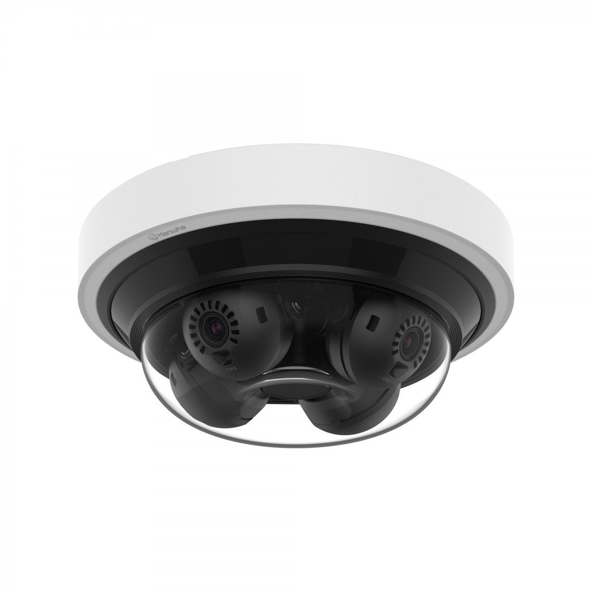 Hanwha 4MP x 4 AI IR Mini Multi-directional Dome Dôme Caméra de sécurité IP Intérieure et extérieure 2592 x 1520 pixels Plafond