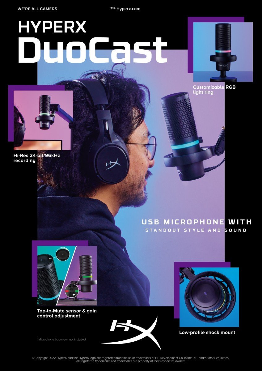 HyperX DuoCast-USB Microphone Black