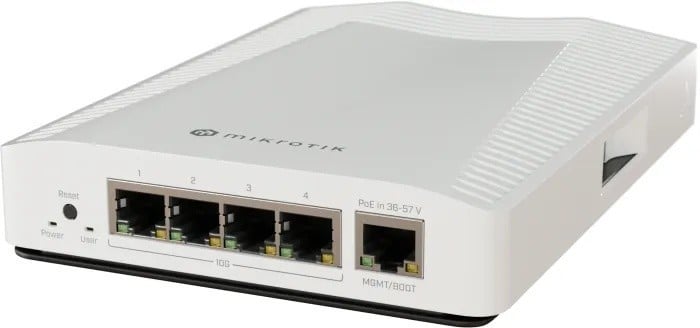 Mikrotik CRS304-4XG-IN commutateur réseau 10G Ethernet (100/1000/10000) Connexion Ethernet, supportant l'alimentation via ce port (PoE) Blanc