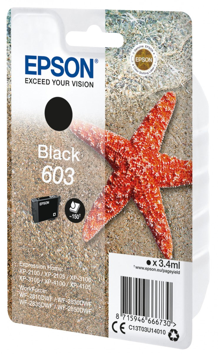 EPSON 4LB Singlepack Black 603 Ink