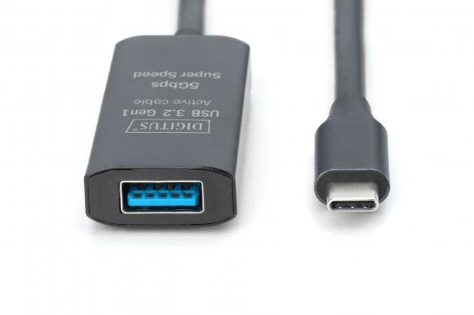 Câble d'extension actif, USB 3.0 5Gbps, USB-C - USB-A, 5m