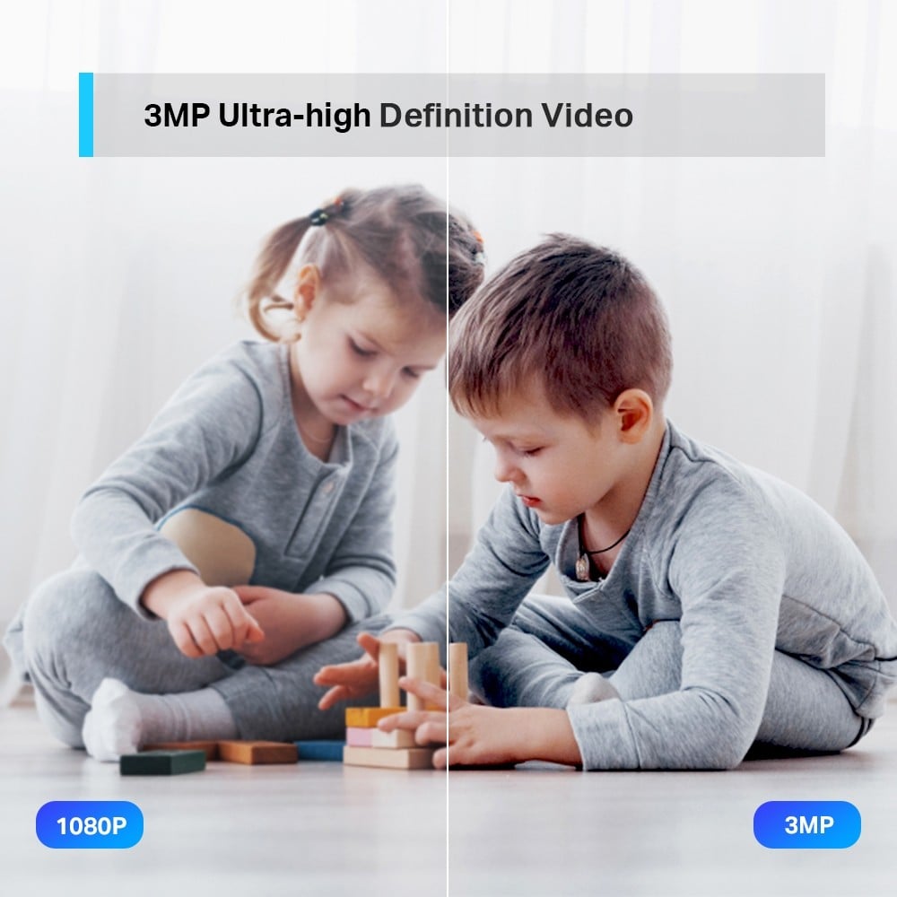 TP-LINK Tapo C210 Pan/Tilt Security WiFi Camera 3MP 2.4GHz Horizontal 360 microSD slot FFS Night vision