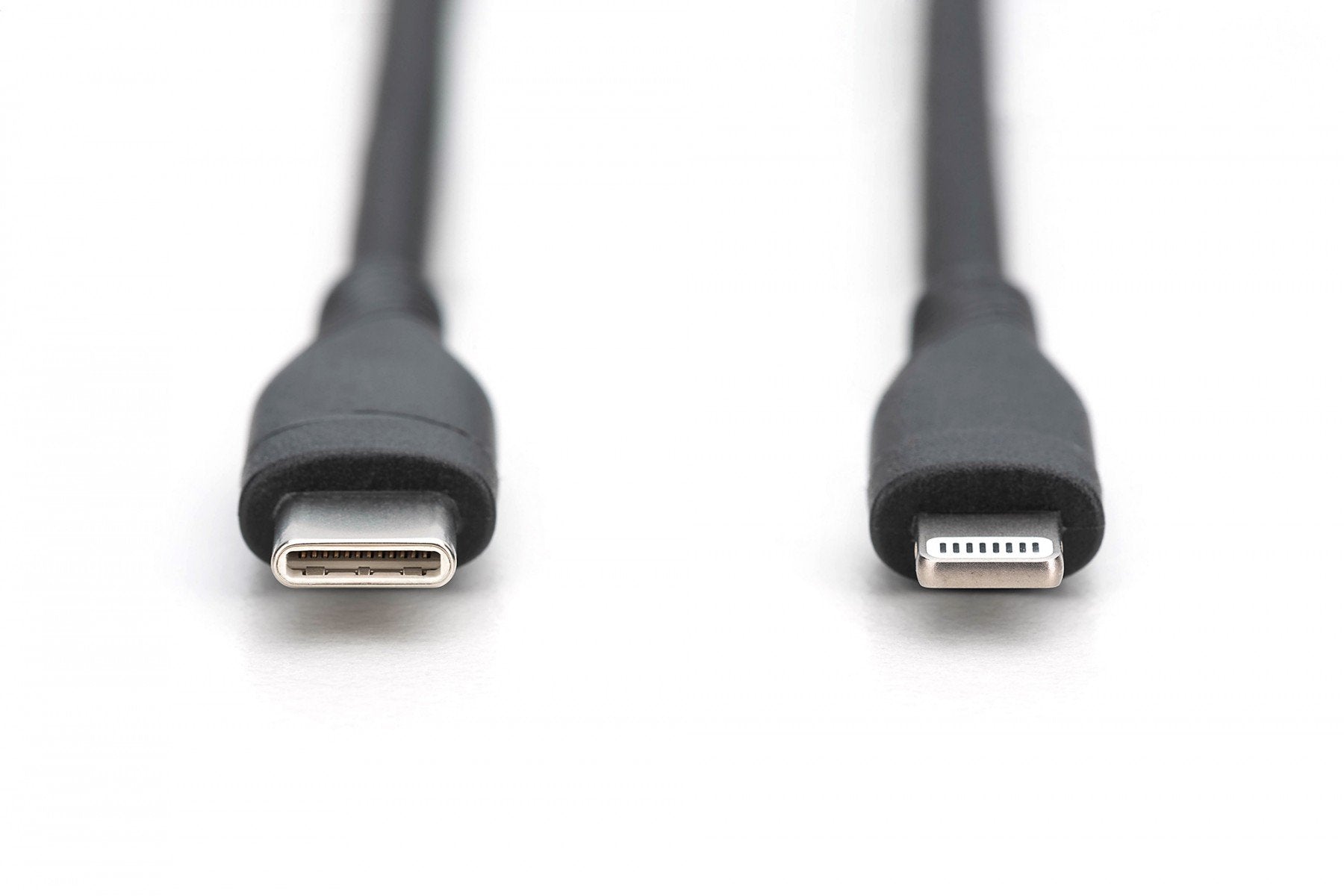 Câble d'alimentation en silicone USB-C vers Lightning, USB 2.0 60W, MFI, 0,5 m noir